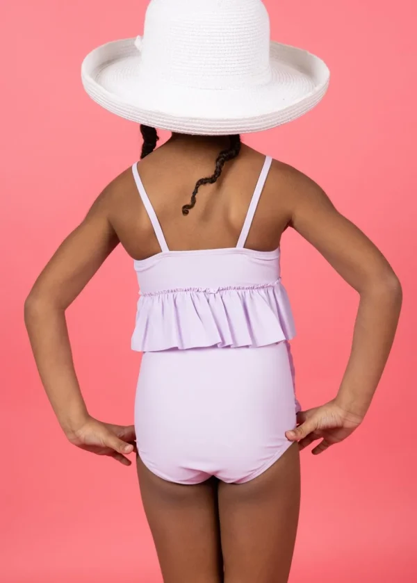 Bright Lilac | Mini Down in Front Ruffle Bottoms