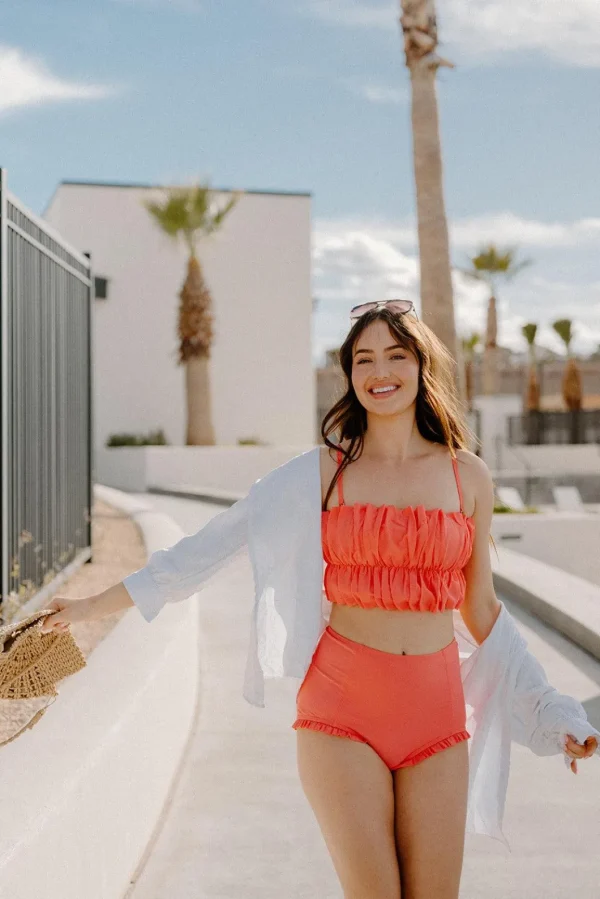 Deep Coral | All Ruffled Up Bottoms