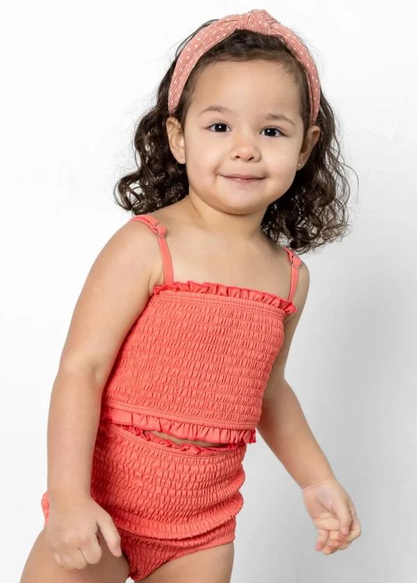 Deep Coral | Mini Bandeau Top