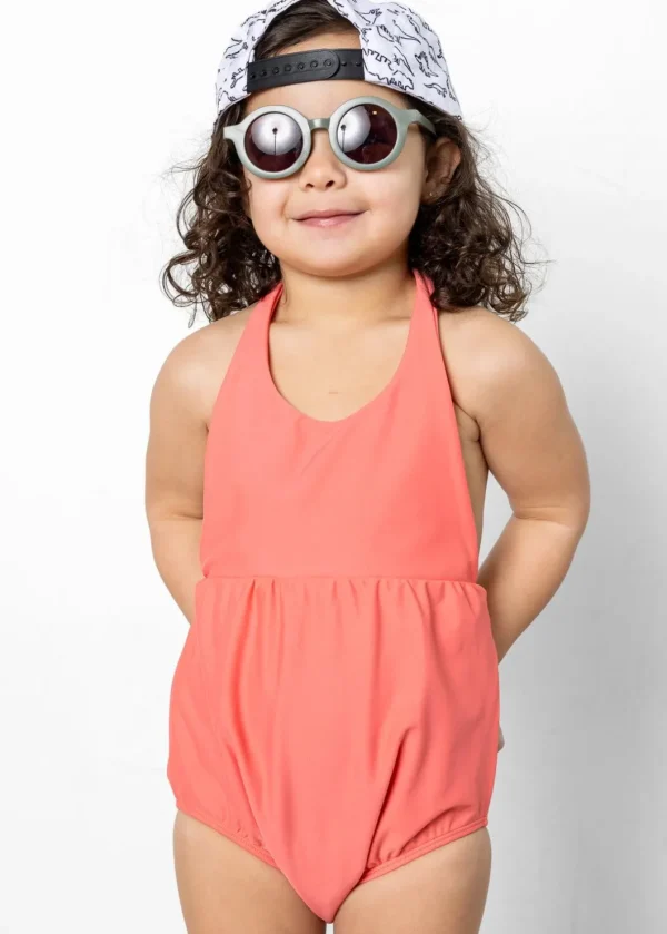 Deep Coral | Mini Romper One-Piece