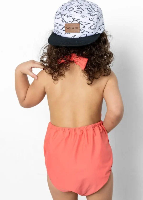 Deep Coral | Mini Romper One-Piece