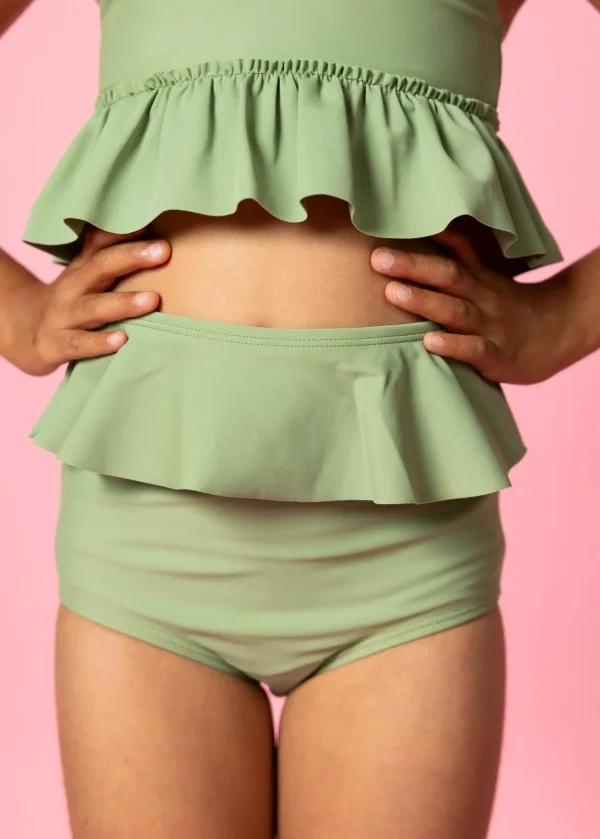 Meadow Green | Mini Peplum Bottoms