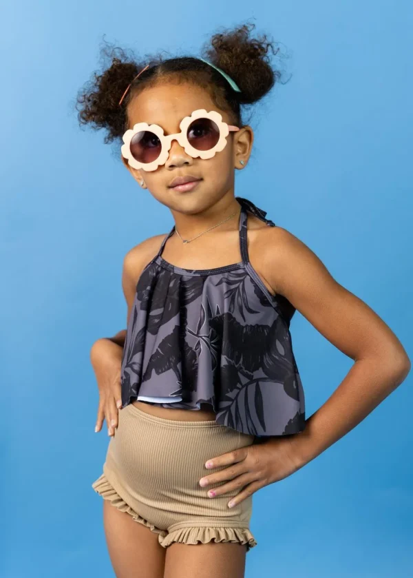 Ribbed Sand Brown | Mini All Ruffled Up Bottoms